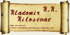 Mladomir Miloševac vizit kartica
